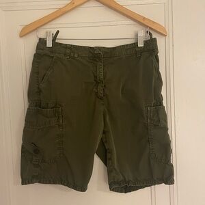 Vintage Prada Army Green Cargo Shorts